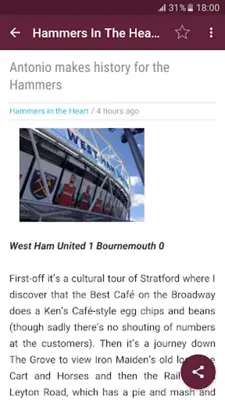 West Ham Football News android App screenshot 1